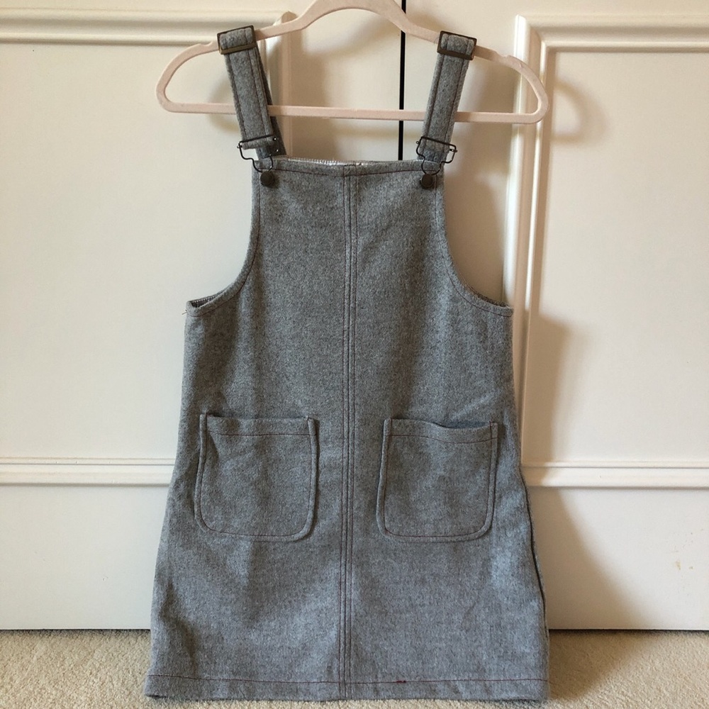 Cute wool overall dress